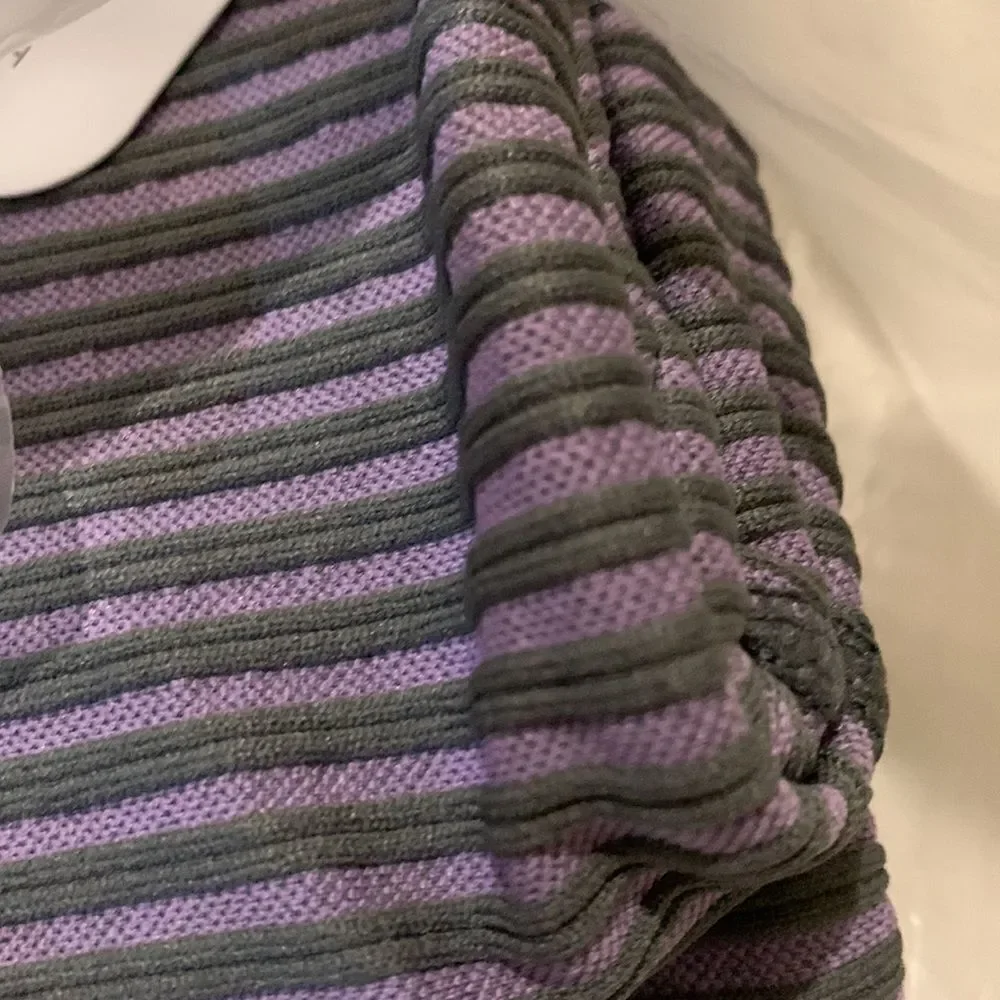 Fabletics High waisted seamless ribbon leggings. Color is hazy iris